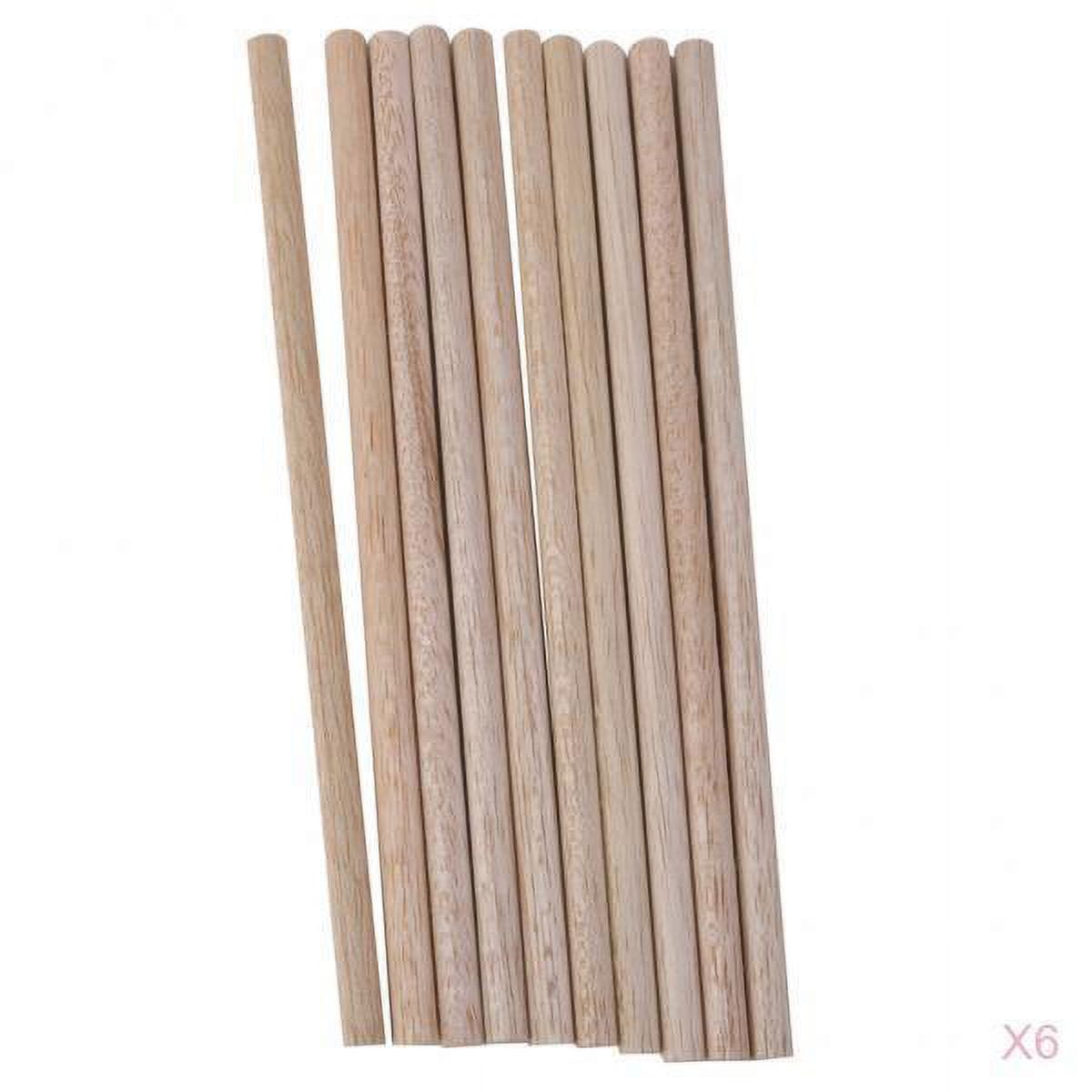 FVDPWYE Unfinished Natural Balsa Wood Craft Dowel Rods Wooden Sticks 8 Inch x 0.3 Inch,