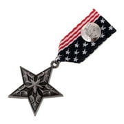 FVDPWYE Uniform Star Medal Breastpin Streampunk Patches Insignia with Star Pendant Badge