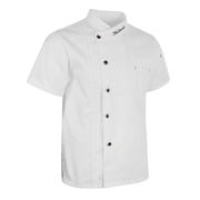 FVDPWYE Unisex Chef Jackets Coat Short Sleeves Shirt Kitchen Uniforms XL White