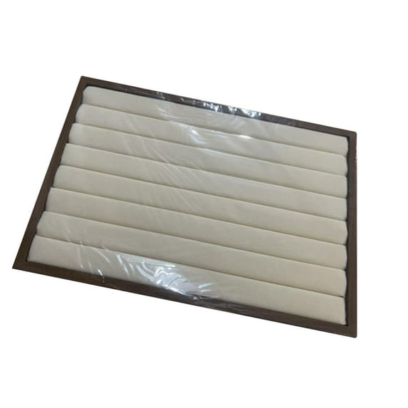 FVDPWYE Velvet Lined Wooden Jewelry Organizer Tray for Bedside Table, Sturdy, Versatile, Style D