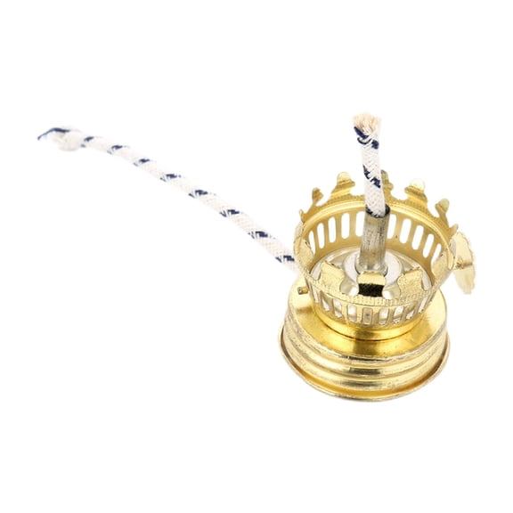 FVDPWYE Vintage Oil Lamp Burner, Oil Lamp Accessories, Aluminum Alloy, Lamp Seal Fitting, for 3-4mm Round Wick, Replacement Durable with Lamp Wick Retro