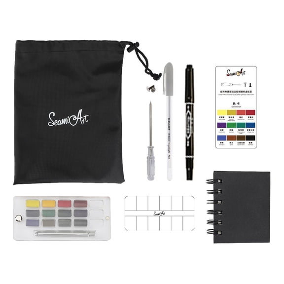 FVDPWYE Watercolour Paint Set Field Sketch with Transparent Acrylic Box with Storage Bag