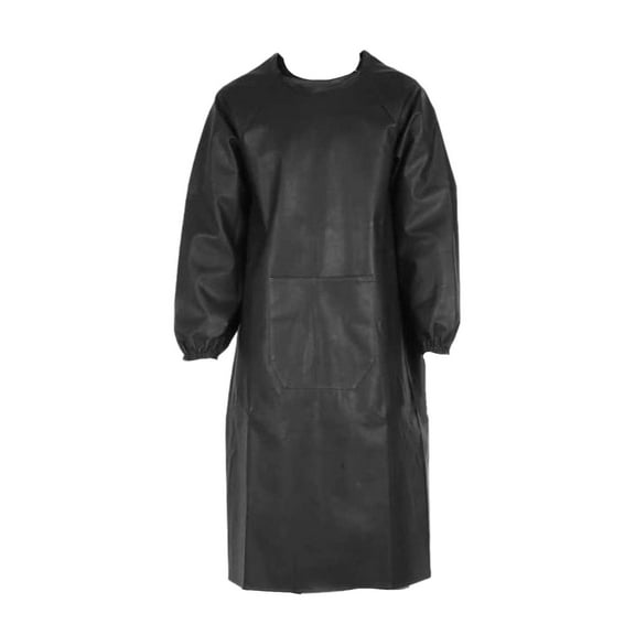 FVDPWYE Waterproof Apron PU Fire Resistant Durability Efficiency with Pocket Long Sleeve black