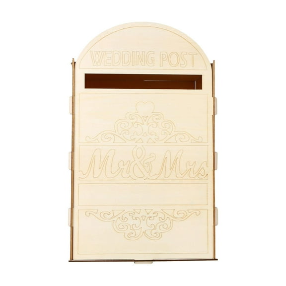 FVDPWYE Wedding Card Box Letter Box DIY Wedding Decorations Unpainted Envelope Gift Post Style B