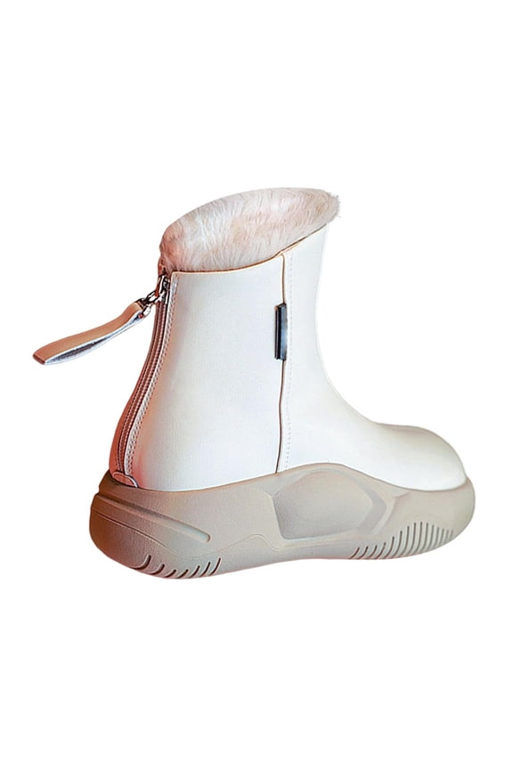Winter Snow Boots Anti Skid Water Resistant Short Boots Winter Shoes Zipper Soft 36
