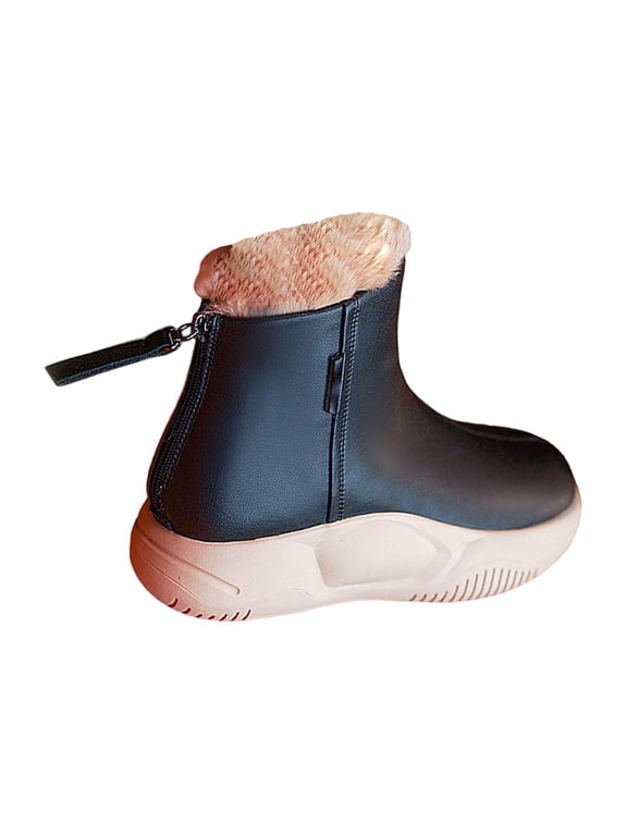 Winter Snow Boots Anti Skid Water Resistant Short Boots Winter Shoes Zipper Soft 40