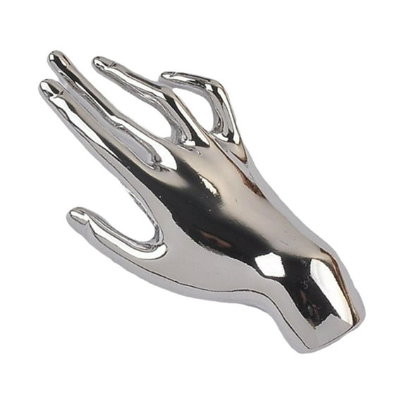 FVDPWYE Women Brooch Elegant Right Hand Design Lightweight Women's Accessory Fashionable Silver