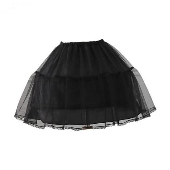 FVDPWYE Women's Petticoat Fashion Puffy Ballet Dress for Prom Party Wedding Princess Black
