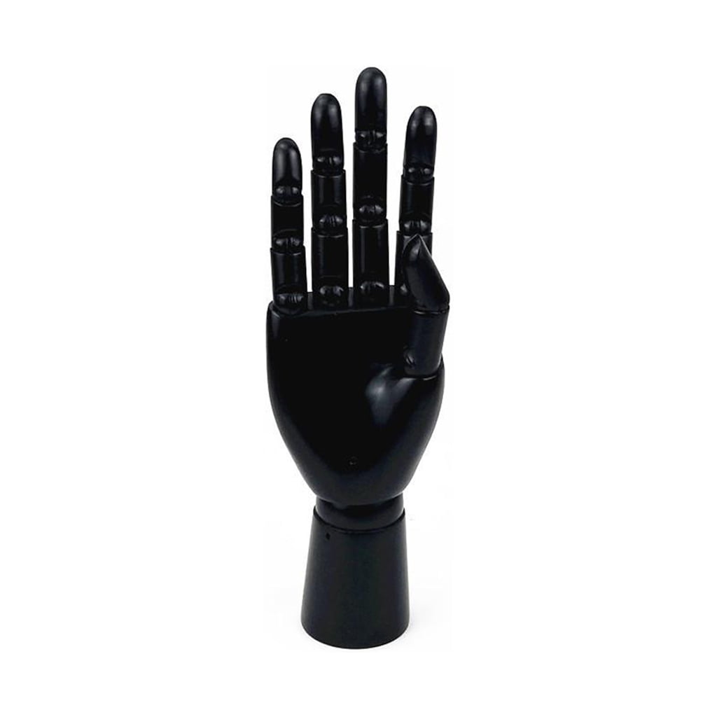 FVDPWYE Wood Drawing Manikin Articulated Mannequin Hand with Flexible Fingers 10" Right Hand
