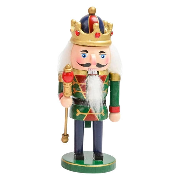 FVDPWYE Wood Nutcracker Doll Creative Classic Puppet Doll Free Standing for Home Holiday Green