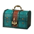 thumbnail image 1 of FVDPWYE Wood Treasure Chest Decorative Box Collection Gift Decoration Unique Desktop Handheld Jewelry Storage Box Keepsake Organizer Style B, 1 of 9