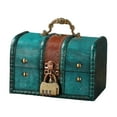 thumbnail image 1 of FVDPWYE Wood Treasure Chest Decorative Box Collection Gift Decoration Unique Desktop Handheld Jewelry Storage Box Keepsake Organizer Style C, 1 of 9