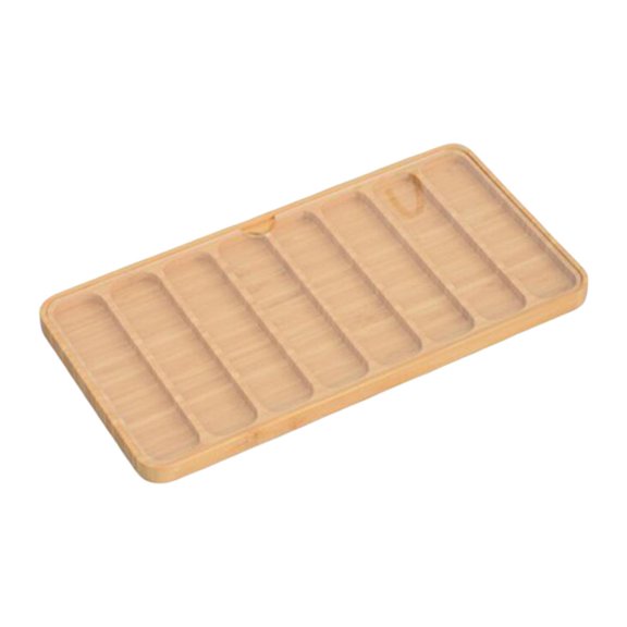 FVDPWYE Wood Watch Band Organizer Display Tray Space Saving Stackable Ornament Dustproof 8 Grid
