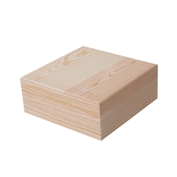 FVDPWYE Wooden Box for Storage And Crafts, Gift Organizer, Square Container for Home Use 20cmx20cmx8cm