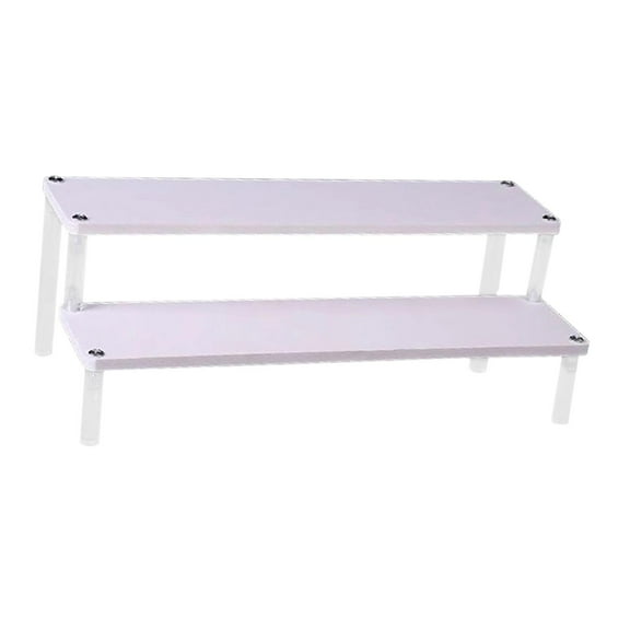 FVDPWYE Wooden Display Riser Stand Step Ladder Practical Tiered Showcase Sturdy Kitchen 2 Layers 30CM