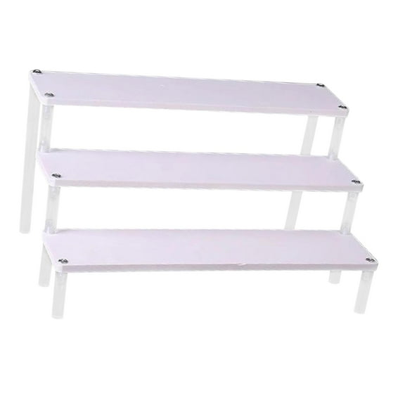 FVDPWYE Wooden Display Riser Stand Step Ladder Practical Tiered Showcase Sturdy Kitchen 3 Layers 30CM