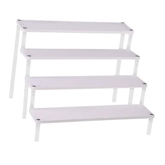 FVDPWYE Wooden Display Riser Stand Step Ladder Practical Tiered Showcase Sturdy Kitchen 4 Layers 30CM