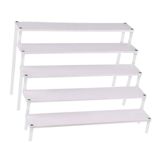 FVDPWYE Wooden Display Riser Stand Step Ladder Practical Tiered Showcase Sturdy Kitchen 5 Layers 50CM