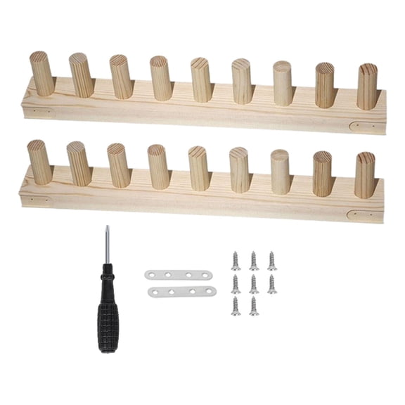 FVDPWYE Wooden Knitting Loom Easy Assembly DIY Blanket Maker for Beginners & Experts 2 Section