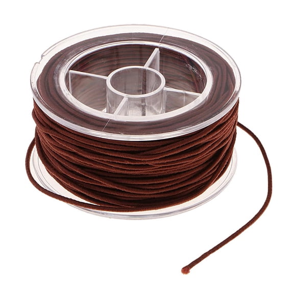 FVDPWYE homedecorlover Elastic Cord Stretch Thread Beading Cord Fabric Crafting String Light Brown 18m