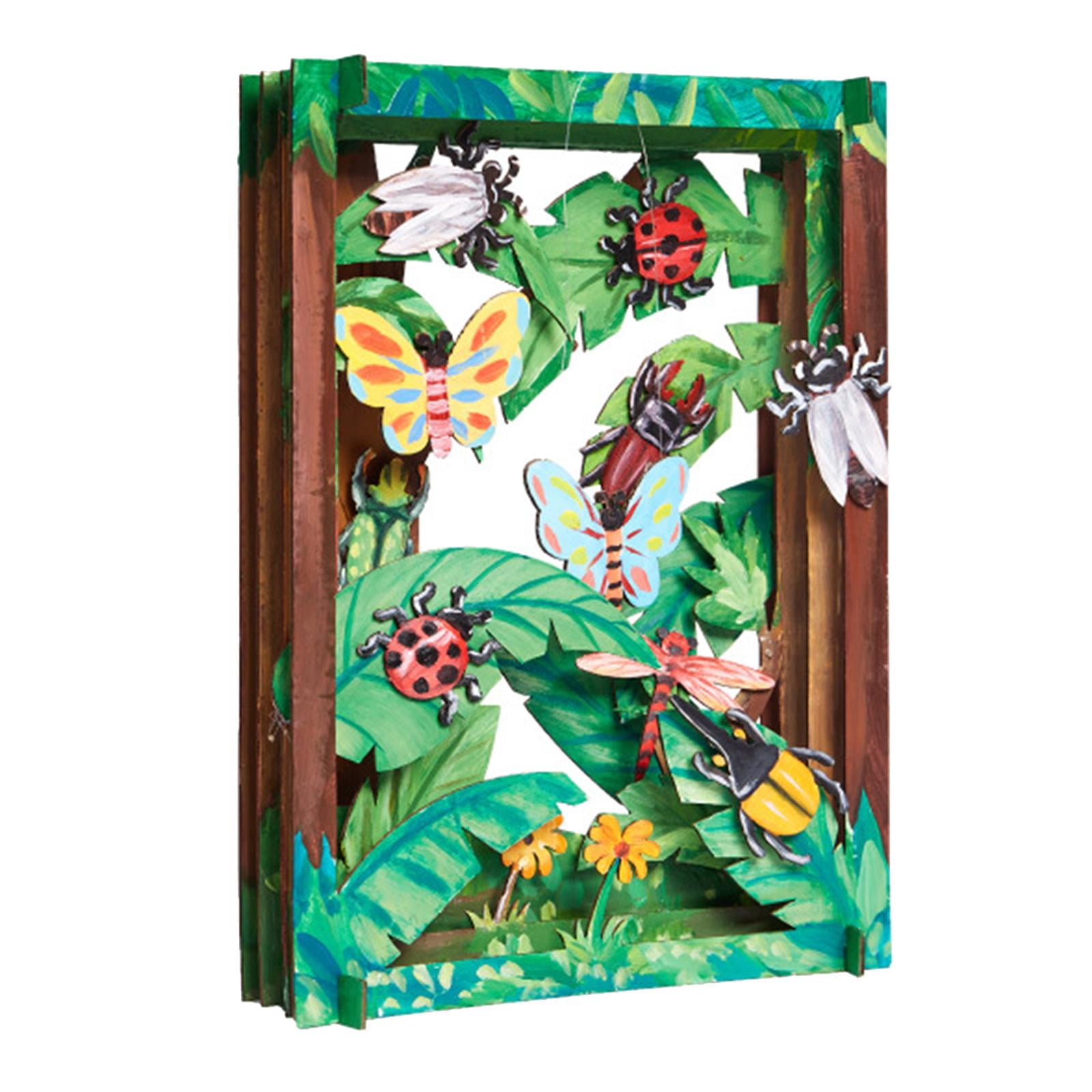 FVDPWYE lahomia 3D Coloring Craft Kits Kids Material Package Drawing Puzzle Toy Insect