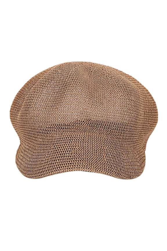 lucky3celectronics Unisex Fashion Newsboy Sun Hat Octagonal Capt Summer Coffee