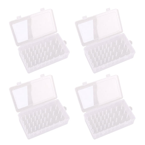 FVDPWYE oshhni 4x Thread Box Empty Transparent Storage Container Sewing Thread Holder