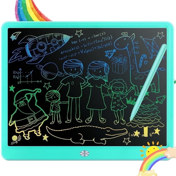 Fverey Doodle Drawing Tablet for Kids 15 Inch LCD Reusable Erasable Toddler Doodle Board Educational Toy