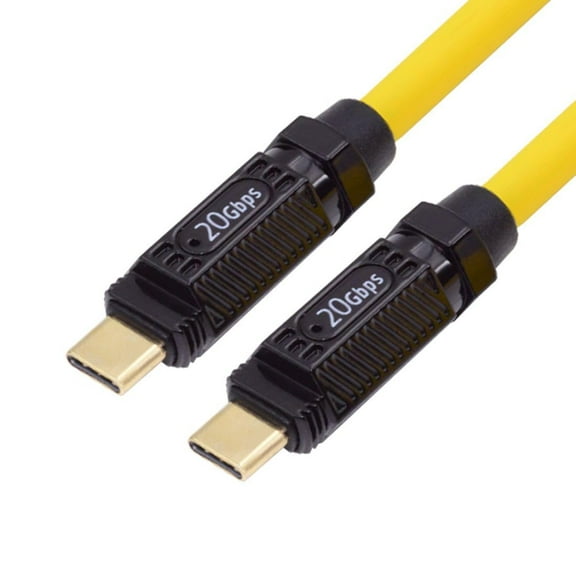 FVH 0.2M Ultra Soft High Flex USB-C USB4 Cable 20Gbps 140W 8K for Gaming Keyboard Mouse Type-C Male to Male Cable Power & Data