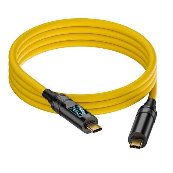 FVH 1.0M Smart LED Display USB-C USB4 Cable 20Gbps 100W 8K for Laptop Disk Phone Type-C Male to Male Cable Power & Data