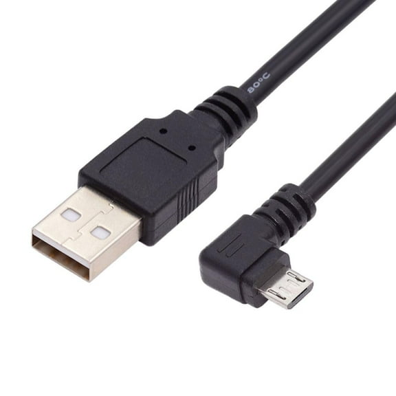 FVH 1.5M Left Angled 90 Degree Micro USB 5Pin to USB 2.0 Data Charge Cable for Phone Tablet