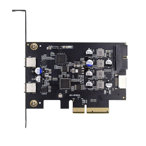FVH 10Gbps Type-E USB 3.1 Front Panel Socket & USB3.0 19Pin/20Pin & Dual Type-C USB-C to PCI-E Express Card Adapter ASM3142 VL822
