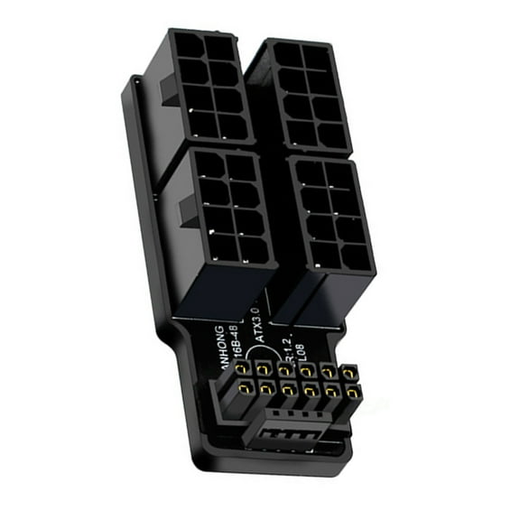 FVH 12VHPWR ATX3.0 PCI-E 5.0 Power Modular Adapter to Four ATX 8P Up Angled 90 Degree for 4080 5090TI 16Pin 12+4P Graphics Card
