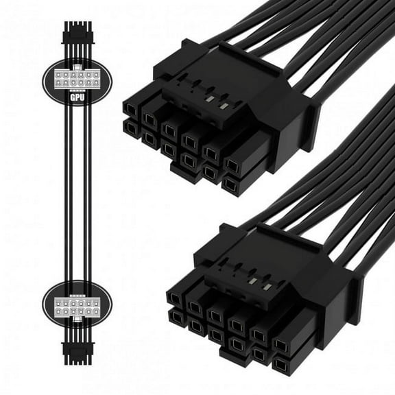 FVH 12VHPWR ATX3.0 PCI-E 5.0 Power Modular Cable 16Pin to 16Pin for 3080 3090TI PSU 12+4Pin Graphics Card