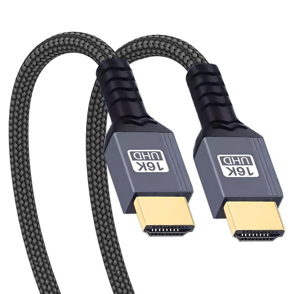 FVH 16K 8K UHD HDMI 2.2 Version Type-A Male to HDMI Male HDTV Cable for HDTV Desktop Laptop Monitor (100cm)