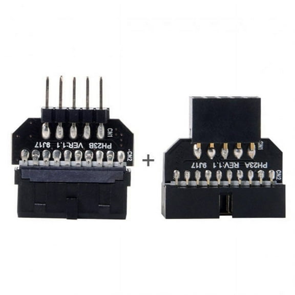 FVH 1set Reversible USB 2.0 9Pin Housing to Motherboard USB 3.0 20pin Header Female Adapter