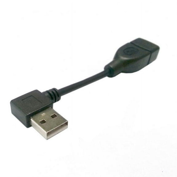 FVH 480Mbps USB 2.0 Left Angled 90 Degree A Type Male to Female Extension Cable 10cm
