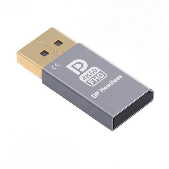 FVH 4K@60Hz DP Virtual Display Displayport Active Adapter Dummy Plug Headless Ghost Emulator 1080p@120Hz
