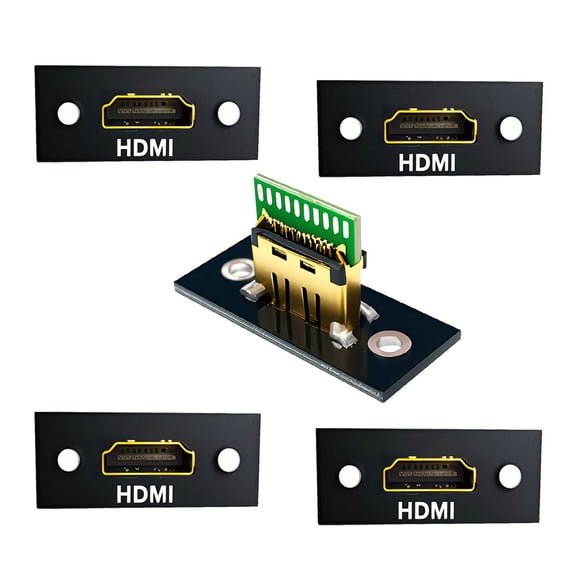 FVH 5pcs/set DIY OEM HDMI 8K Type-A Female Socket Connector Receptacle with Panel Mount Solder Type