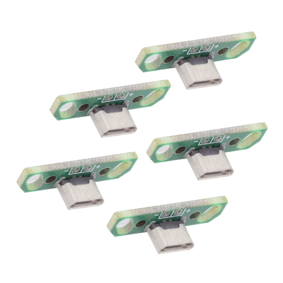 FVH 5pcs/set DIY OEM Micro USB2.0 Female Receptacle Socket Connector with PCB Mounting Assembly Solder Type