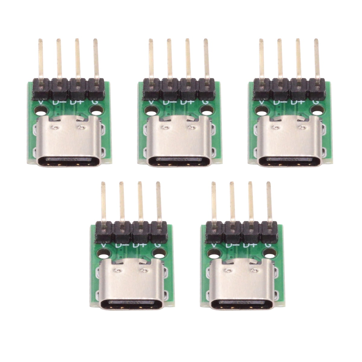 FVH 5pcs/set DIY OEM Type C Female Socket Connector to 4Pin Pitch=2 ...