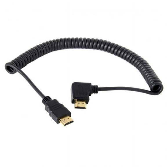 FVH 90 Degree Right Angled HDMI to HDMI Stretch Extension 4K@60hz Cable for HDTV DVB DVD PC 1.2m