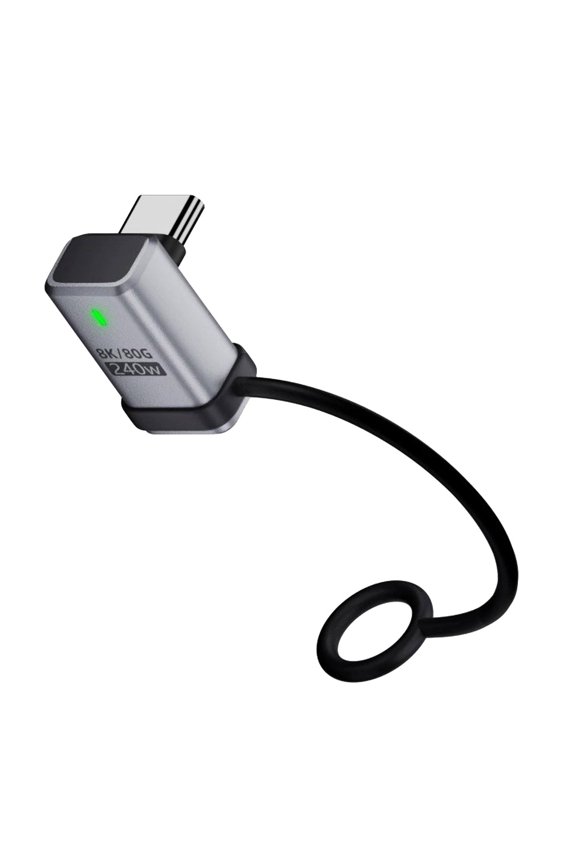 90 Degree USB5.0 80Gbps Male to Female Up Down Angled Extension Adapter with Lanyard Keychain 240W 16K 8K 5K Compatible with USB4.0 Thunderbolt3/4/5