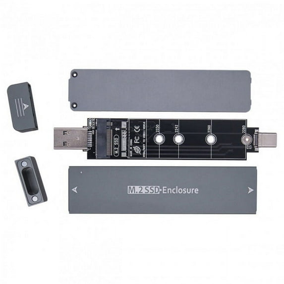 FVH Combo Type-C USB3.0 to NVME M-key M.2 NGFF SATA SSD PCBA Case 2280/2242/2230mm Adapter RTL9210B Chipset