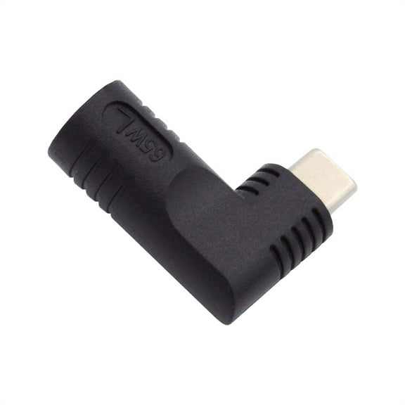 FVH DC Jack 4.0x1.3mm Input to USB-C Type-C Angled 90 Degree Power Plug Charge Adapter for Laptop Phone