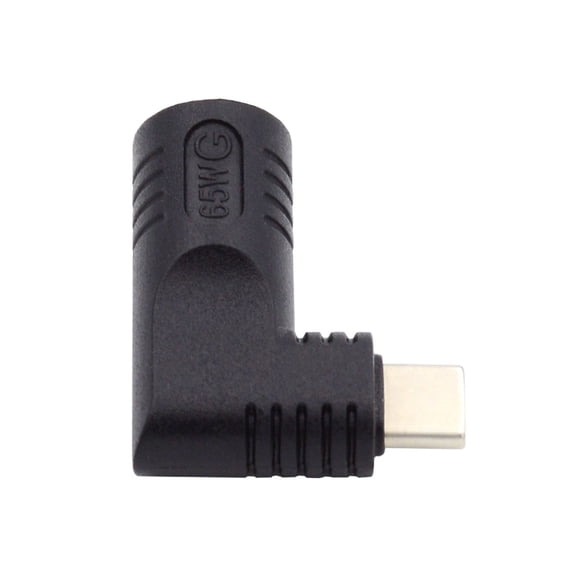 FVH DC Jack 5.5x2.1mm Input to USB-C Type-C Angled 90 Degree Power Plug Charge Adapter for Laptop Phone