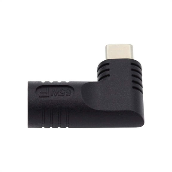 FVH DC Jack 5.5x2.5mm Input to USB-C Type-C Angled 90 Degree Power Plug Charge Adapter for Laptop Phone