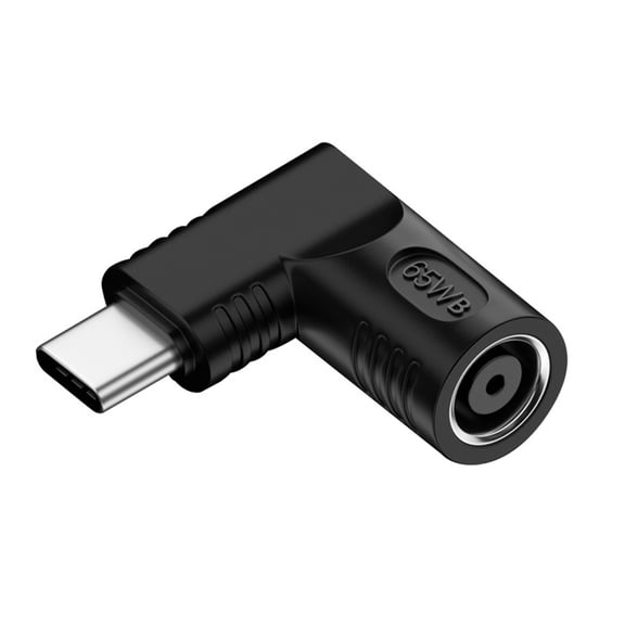 FVH DC Jack 7.4x5.0mm Input to USB-C Type-C Angled 90 Degree Power Plug Charge Adapter for Laptop Phone