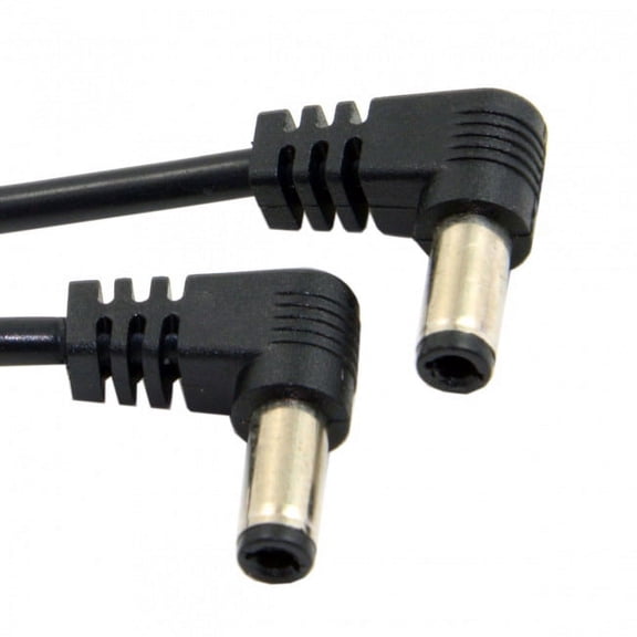 FVH DC Power 5.5 x 2.1mm / 2.5mm Male to 5.5x2.1x2.5mm Male Plug Cable Right Angled 90 Degree 60cm