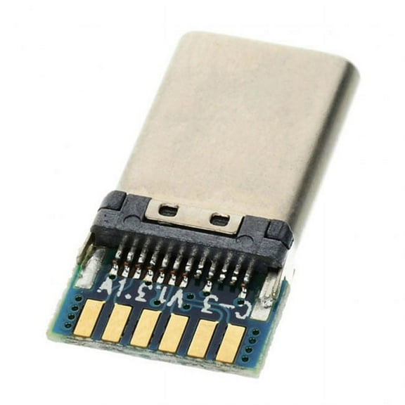 FVH DIY 24pin USB 3.1 Type C USB-C Male Plug Connector SMT type with PC Board
